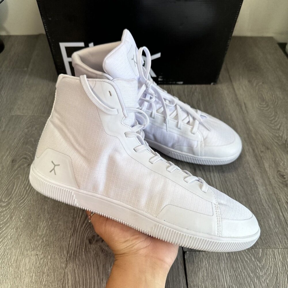 Flux Adapt High Top Trainers Barefoot Lifting Shoes White Men 6 Women 7